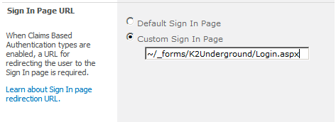 Custom sign in page