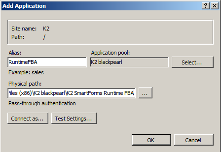 IIS manager add application dialog