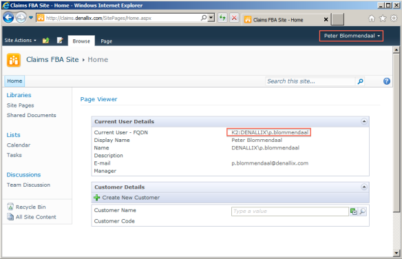 Logged in Active Directory user details